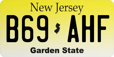 NJ license plate B69AHF