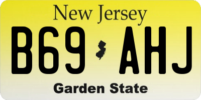 NJ license plate B69AHJ