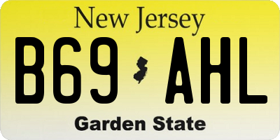 NJ license plate B69AHL