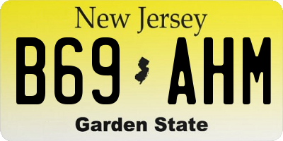 NJ license plate B69AHM