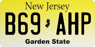 NJ license plate B69AHP