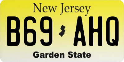 NJ license plate B69AHQ