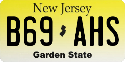 NJ license plate B69AHS