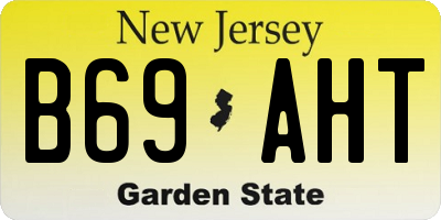 NJ license plate B69AHT
