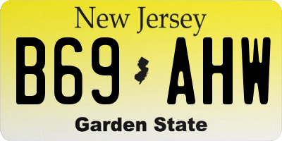 NJ license plate B69AHW