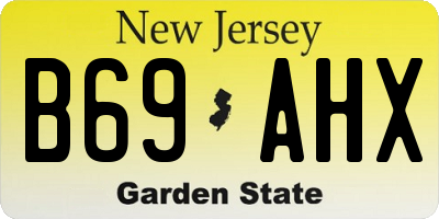 NJ license plate B69AHX
