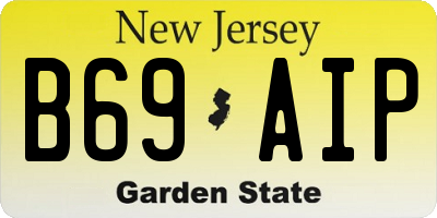NJ license plate B69AIP