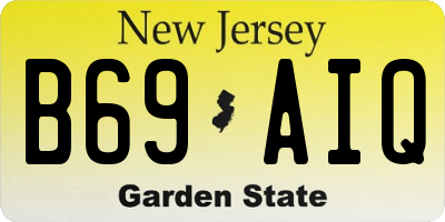 NJ license plate B69AIQ