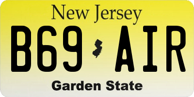 NJ license plate B69AIR