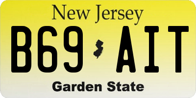 NJ license plate B69AIT