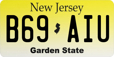 NJ license plate B69AIU