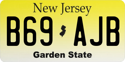 NJ license plate B69AJB