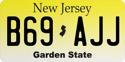 NJ license plate B69AJJ