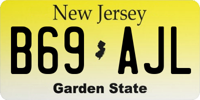 NJ license plate B69AJL