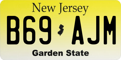 NJ license plate B69AJM