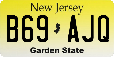 NJ license plate B69AJQ