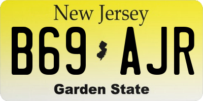 NJ license plate B69AJR