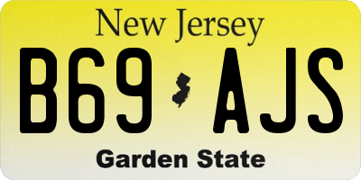 NJ license plate B69AJS