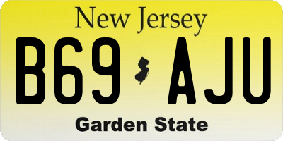 NJ license plate B69AJU