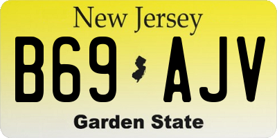 NJ license plate B69AJV
