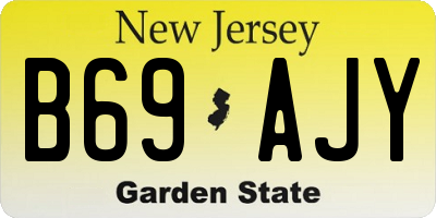 NJ license plate B69AJY