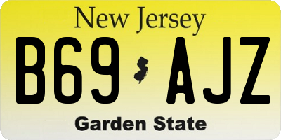 NJ license plate B69AJZ