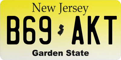 NJ license plate B69AKT