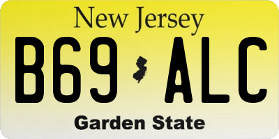NJ license plate B69ALC