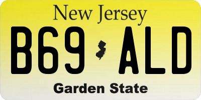NJ license plate B69ALD