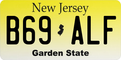 NJ license plate B69ALF