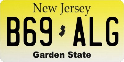 NJ license plate B69ALG