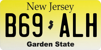 NJ license plate B69ALH