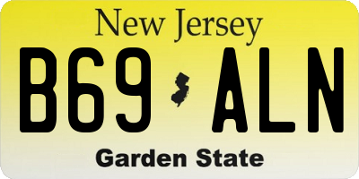NJ license plate B69ALN