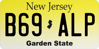 NJ license plate B69ALP