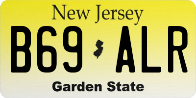 NJ license plate B69ALR