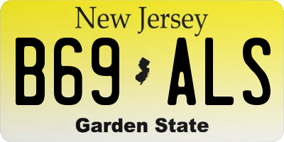 NJ license plate B69ALS