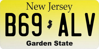 NJ license plate B69ALV
