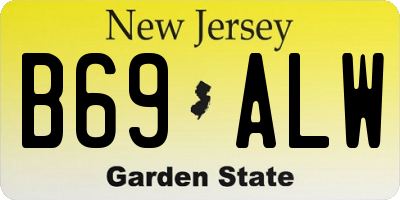 NJ license plate B69ALW