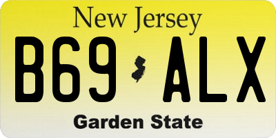 NJ license plate B69ALX