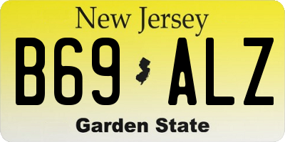 NJ license plate B69ALZ
