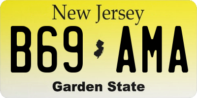 NJ license plate B69AMA