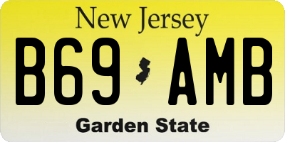 NJ license plate B69AMB