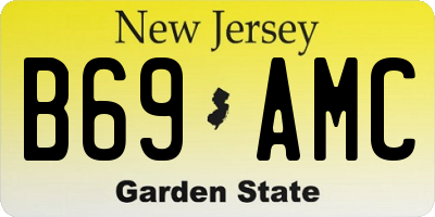 NJ license plate B69AMC