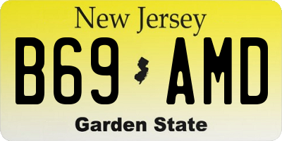 NJ license plate B69AMD