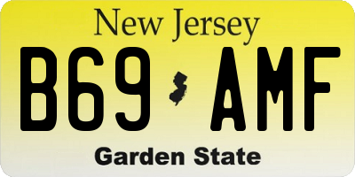 NJ license plate B69AMF