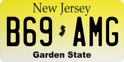 NJ license plate B69AMG