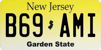NJ license plate B69AMI