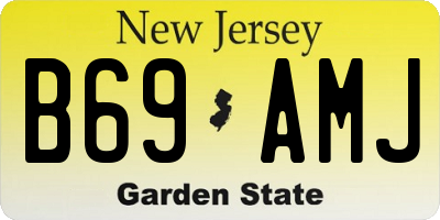 NJ license plate B69AMJ