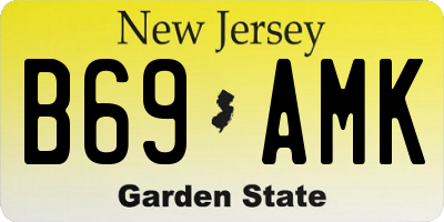 NJ license plate B69AMK