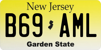 NJ license plate B69AML